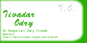 tivadar odry business card